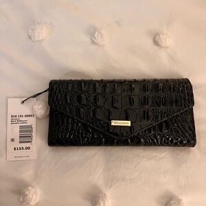 Brahmin Black Quilted Leather Wallet